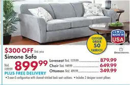 Boscov's Simone Sofa offer