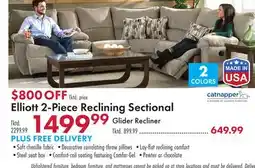 Boscov's Elliott 2-Piece Reclining Sectional offer