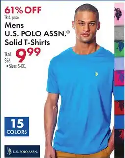 Boscov's Mens U.S. POLO ASSN. Solid T-Shirts offer