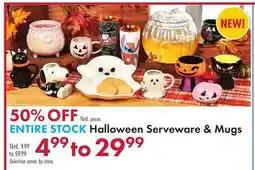 Boscov's ENTIRE STOCK Halloween Serveware & Mugs offer