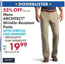 Boscov's Mens ARCHITECT Wrinkle-Resistant Pants offer