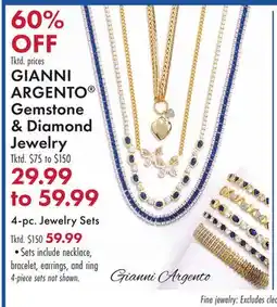 Boscov's GIANNI ARGENTO Gemstone & Diamond Jewelry 4-pc. Jewelry offer