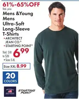 Boscov's Mens & Young Mens Ultra-Soft Long-Sleeve T-Shirts offer