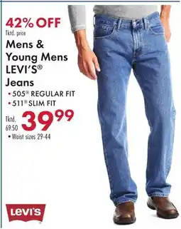 Boscov's Mens & Young Mens LEVI'S Jeans offer