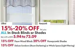 Boscov's ALL In-Stock Blinds or Shades offer