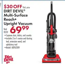 Boscov's DIRT DEVIL Multi-Surface Reach + Upright Vacuum offer