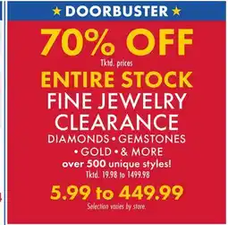 Boscov's ENTIRE STOCK FINE JEWELRY CLEARANCE offer