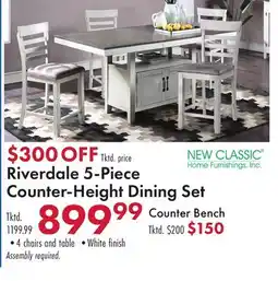Boscov's Riverdale 5-Piece Counter-Height Dining Set offer