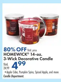 Boscov's HOMEWICK 14-oz. 3-Wick Decorative Candle offer