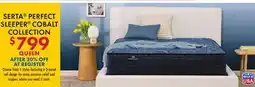 Boscov's SERTA PERFECT SLEEPER COBALT COLLECTION offer