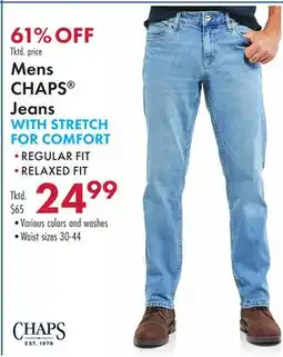 Boscov's Mens CHAPS Jeans offer