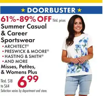 Boscov's Summer Casual & Career Sportswear offer