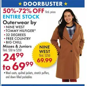 Boscov's Outerwear by NINE WEST, TOMMY HILFIGER , 32 DEGREES, FREE COUNTRY, BIG CHILL offer