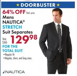 Boscov's Mens NAUTICA STRETCH Suit Separates offer