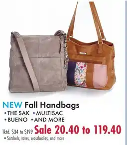 Boscov's Fall Handbags offer