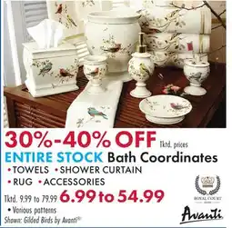 Boscov's ENTIRE STOCKBath Coordinates offer