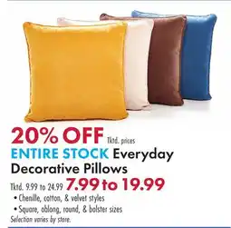 Boscov's Everyday Decorative Pillows offer