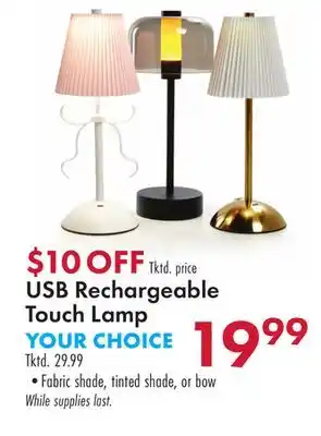 Boscov's USB Rechargeable Touch Lamp offer