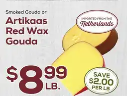 DeCicco & Sons Smoked Gouda or Artikaas Red Wax Gouda offer