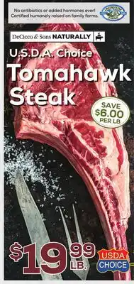 DeCicco & Sons Tomahawk Steak offer