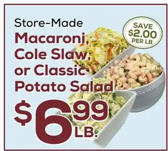 DeCicco & Sons Macaroni, Cole Slaw, or Classic Potato Salad offer
