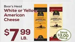 DeCicco & Sons Boar's Head White or Yellow American Cheese offer