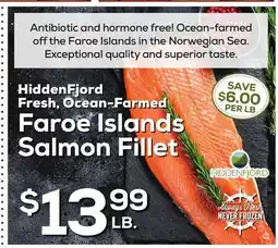 DeCicco & Sons HiddenFjord Fresh, Ocean-Farmed Faroe Islands Salmon Fillet offer