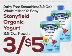 DeCicco & Sons Stonyfield Organic Yogurt 3.5 Oz. Pouch offer