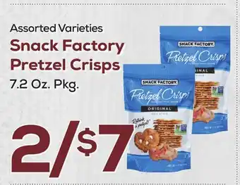 DeCicco & Sons Snack Factory Pretzel Crisps offer