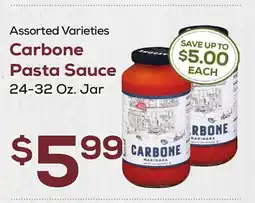 DeCicco & Sons Carbone Pasta Sauce offer