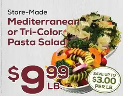 DeCicco & Sons Mediterranean or Tri-Color Pasta Salad offer