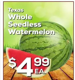 DeCicco & Sons Whole Seedless Watermelon offer