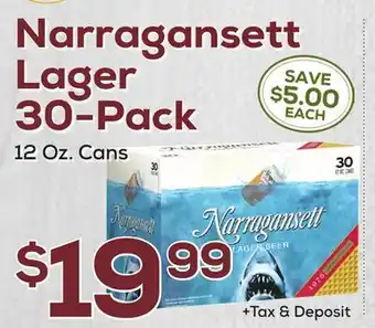 DeCicco & Sons Narragansett Lager 30-Pack offer