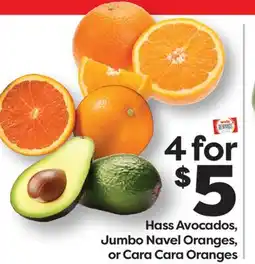 Weis Markets Hass Avocados, Jumbo Navel Oranges, or Cara Cara Oranges offer