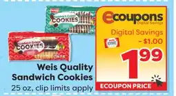 Weis Markets Weis Quality Sandwich Cookies offer