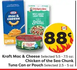 Weis Markets Kraft Mac & Cheese 5.5-7.5 oz Chicken of the Sea Chunk Tuna Can or Pouch 2.5-5 oz offer