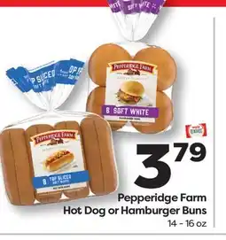 Weis Markets Pepperidge Farm Hot Dog or Hamburger Buns offer