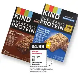 CVS Kind breakfast or protein bars offer