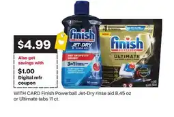CVS Finish Powerball Jet-Dry rinse aid 8.45 oz or Ultimate tabs 11 ct offer