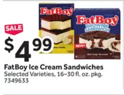 Stop&Shop FatBoy Ice Cream Sandwiches offer