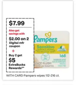 CVS Pampers wipes 112-216 ct offer