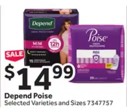 Stop&Shop Depend Poise offer