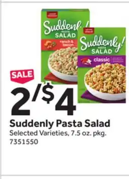 Stop&Shop Suddenly Pasta Salad offer