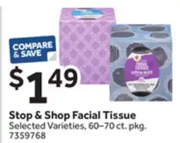 Stop&Shop Stop & Shop Facial Tissue offer