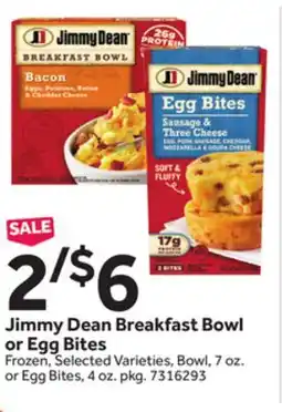 Stop&Shop Jimmy Dean Breakfast Bowl or Egg Bites offer