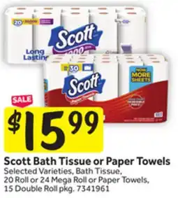 Stop&Shop Scott Bath Tissue or Paper Towels offer