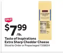 Stop&Shop Taste of Inspirations Extra Sharp Cheddar Cheese offer