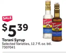 Stop&Shop Torani Syrup offer