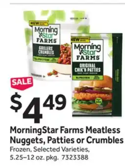 Stop&Shop MorningStar Farms Meatless Nuggets, Patties or Crumbles offer
