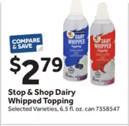 Stop&Shop Stop & Shop Dairy Whipped Topping offer